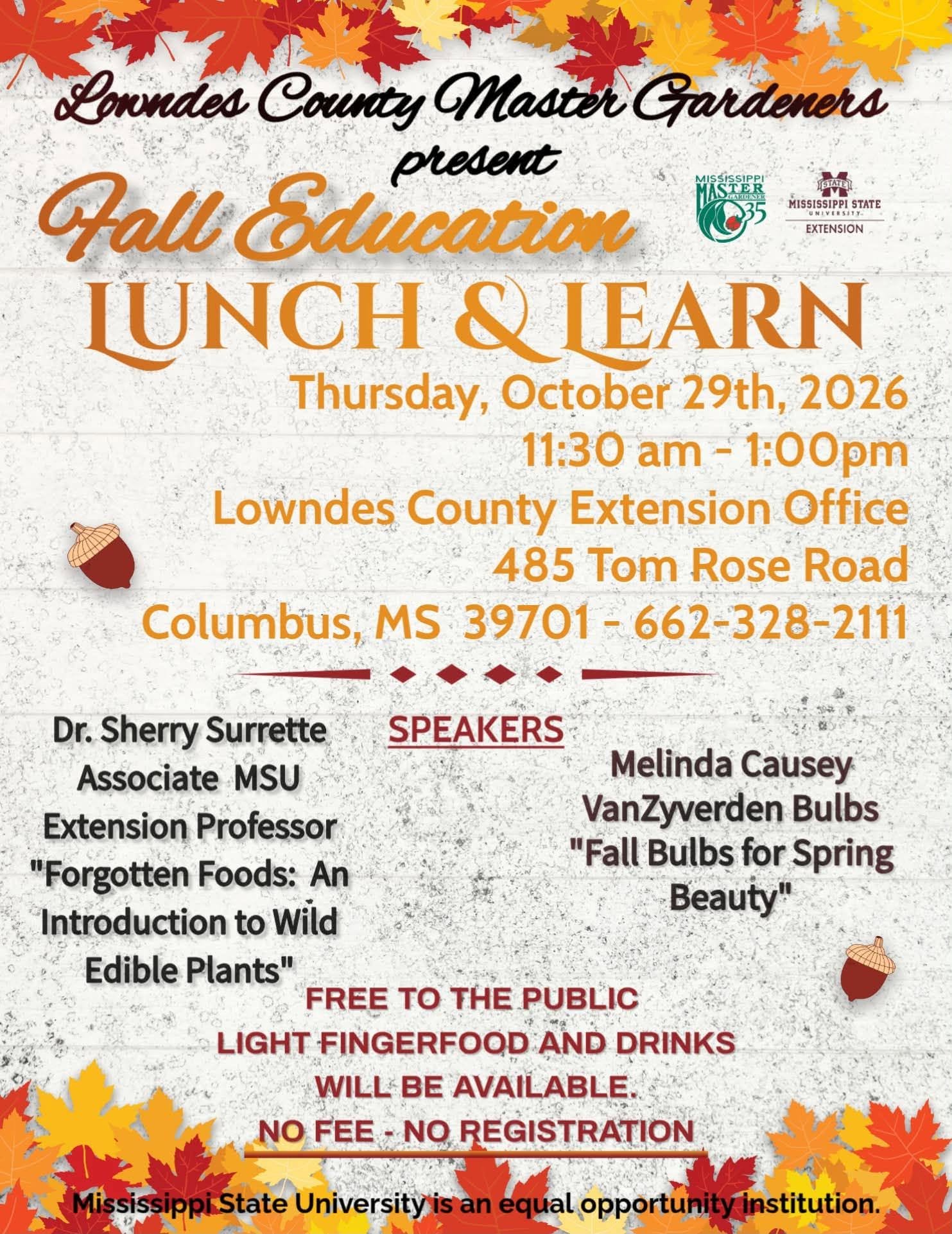 Fall Education Lunch and Learn