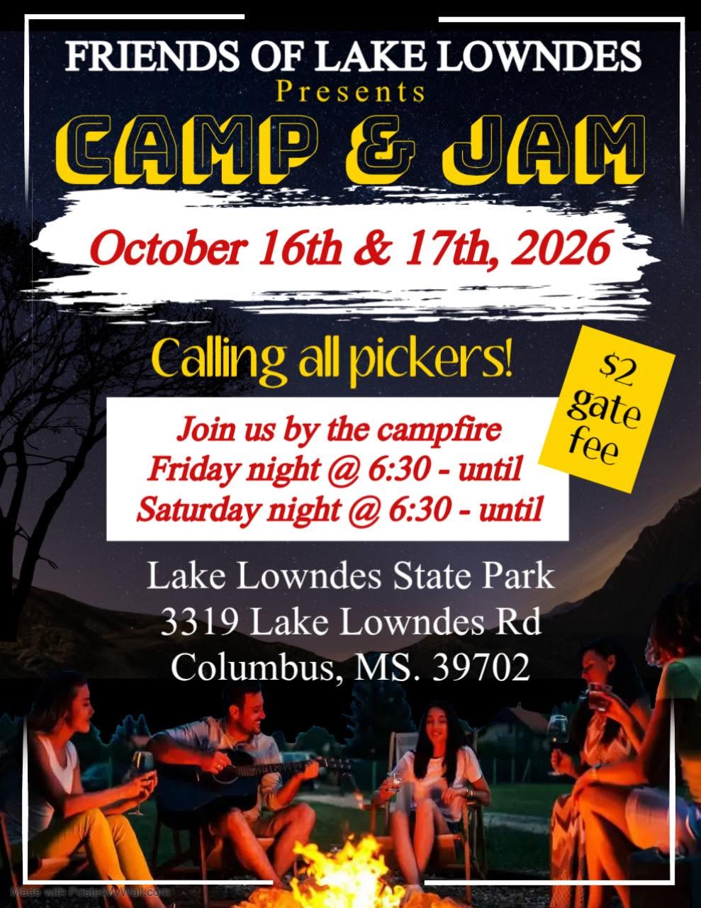 Friends of Lake Lowndes presents Camp & Jam