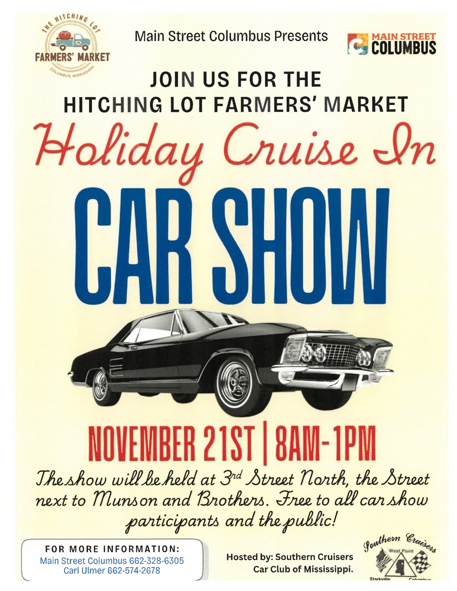 Hitching Lot Farmer's Market Holiday Cruise In Car Show
